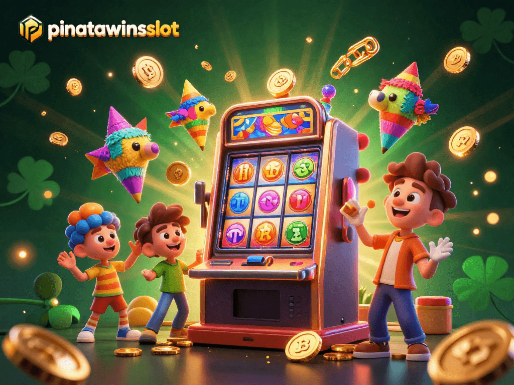 Experience the vibrant action of pinatawinsslot with festive piñatas, coins, and a joyful casino atmosphere.