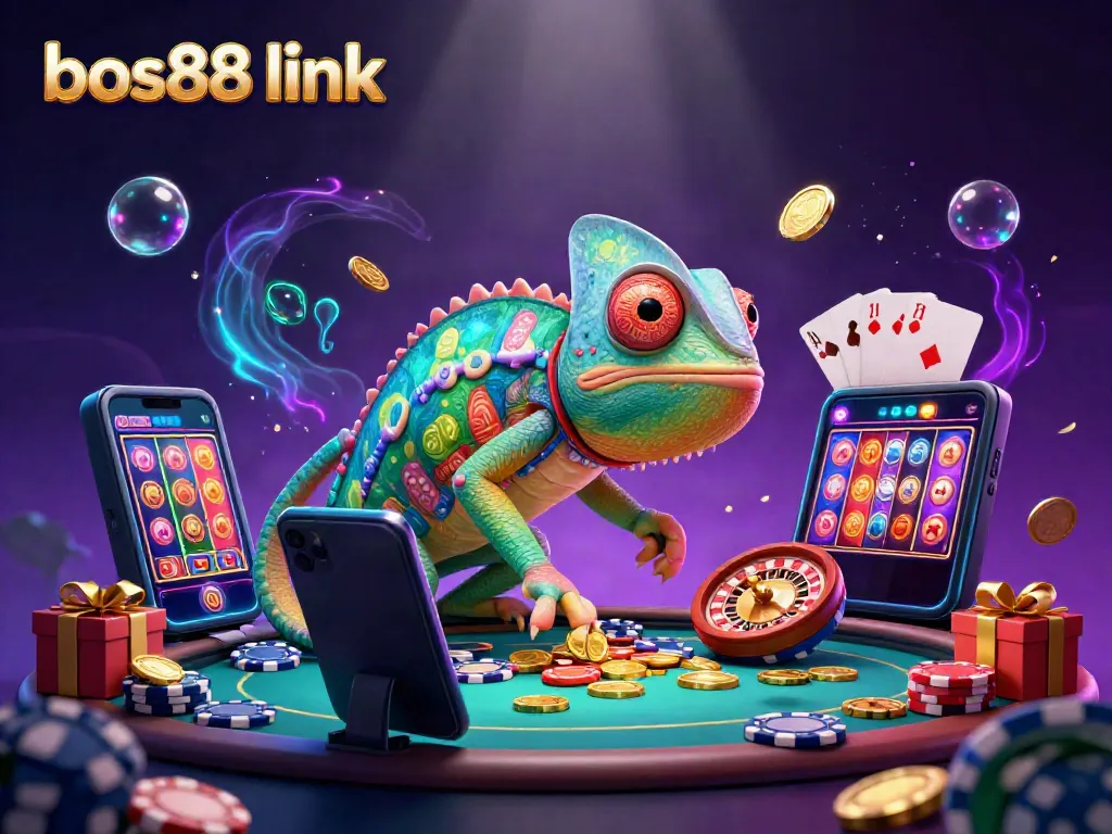 Experience vibrant gaming with the bos88 link featuring a colorful casino scene and dynamic characters.
