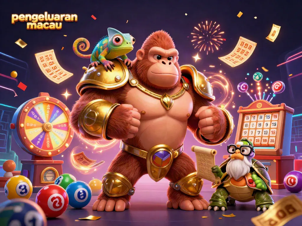 Engage with pengeluaran macau lottery actions through vibrant 3D casino characters and festive gambling elements.