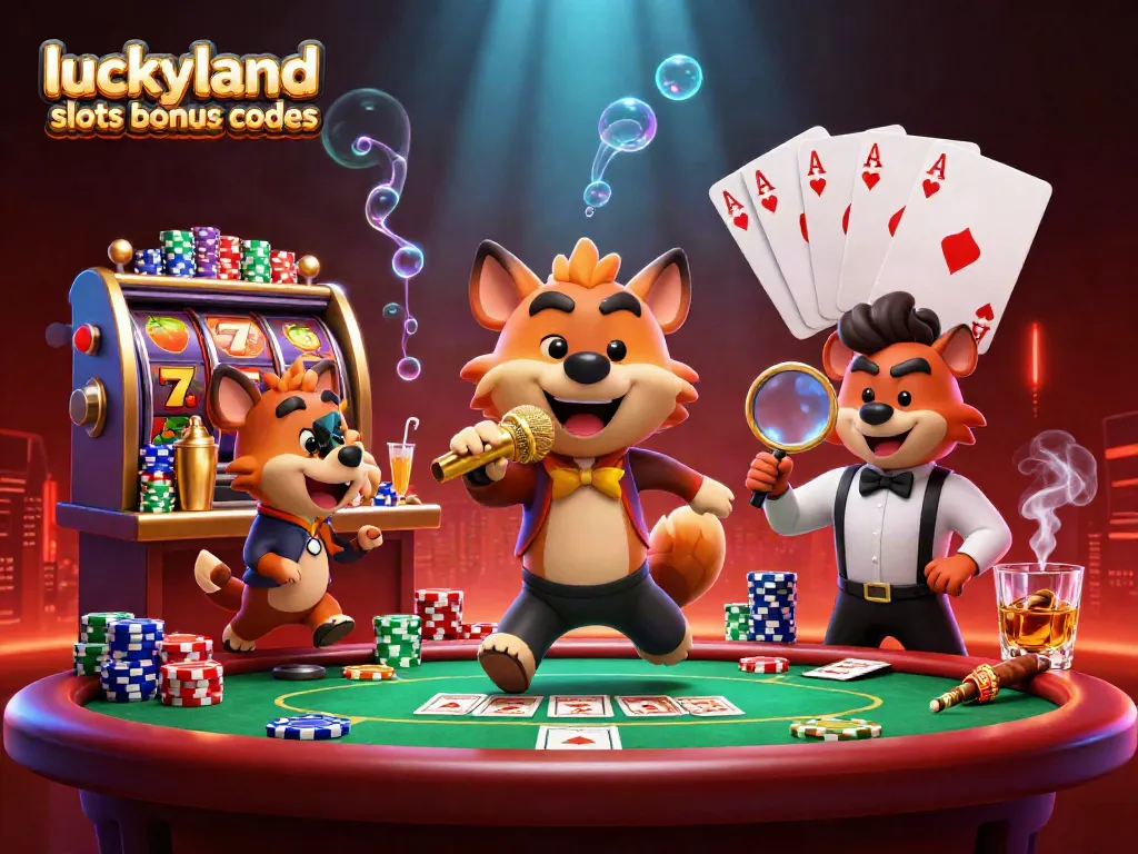 Experience luckyland slots bonus codes in this vibrant 3D casino scene filled with excitement and action