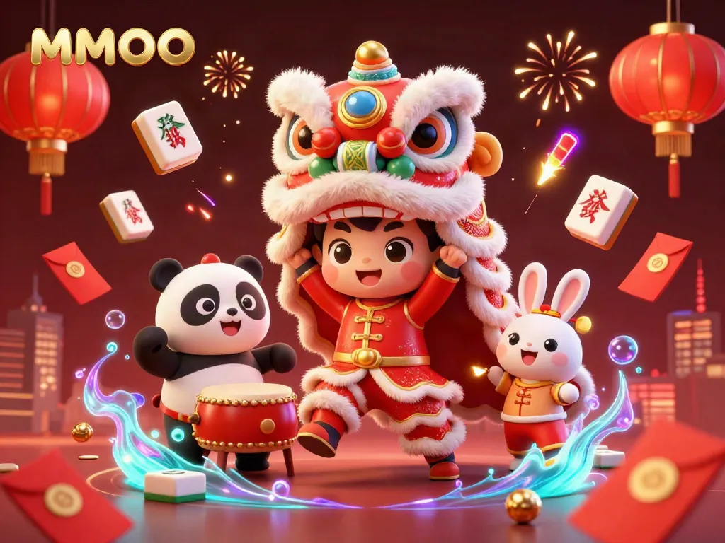Experience thrilling gaming at MMOO with vibrant characters celebrating in a festive casino environment.
