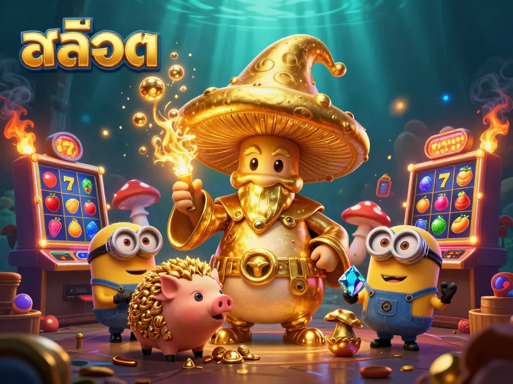 Experience the thrill of สล็อต gaming with animated characters and vibrant slot machines.