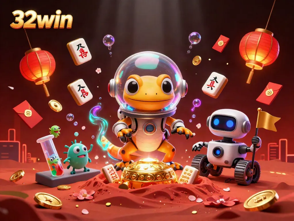 Engage with 32win's vibrant Martian casino adventure featuring interactive gaming elements.