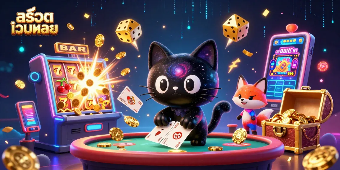 Experience exciting jackpots and winning with สล็อตเว็บตรง in a vibrant cosmic casino setting.