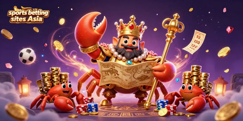 Experience the excitement of sports betting sites Asia with a vibrant 3D illustration showcasing dynamic gaming elements.