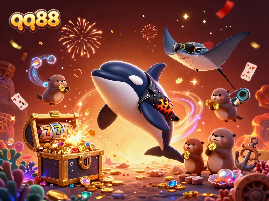 Experience thrilling moments at qq88 casino with vibrant characters and exciting gaming elements.