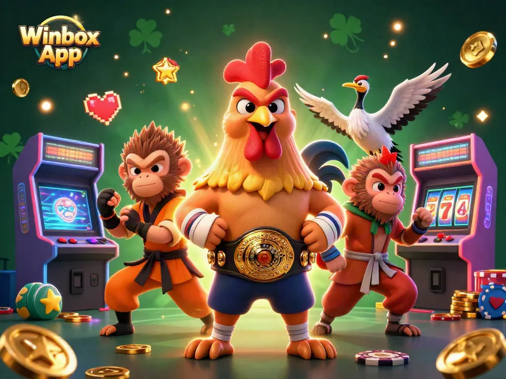 Experience the thrill of the Winbox App with vibrant characters and engaging casino elements.
