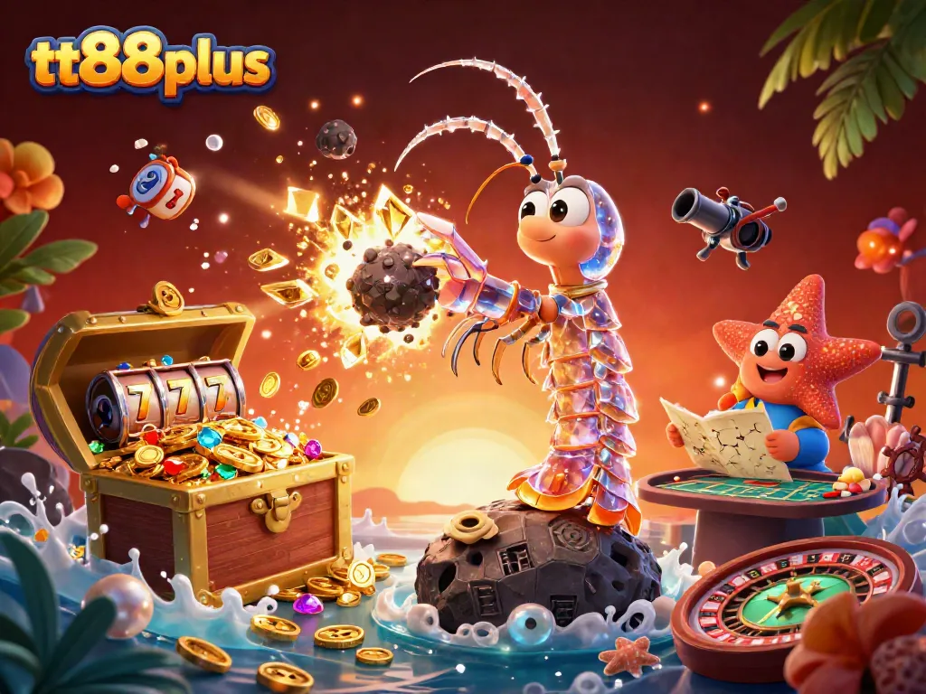 Experience the thrill of tt88plus with an exciting underwater casino adventure, featuring galactic characters amidst golden treasures and dynamic gaming elements.