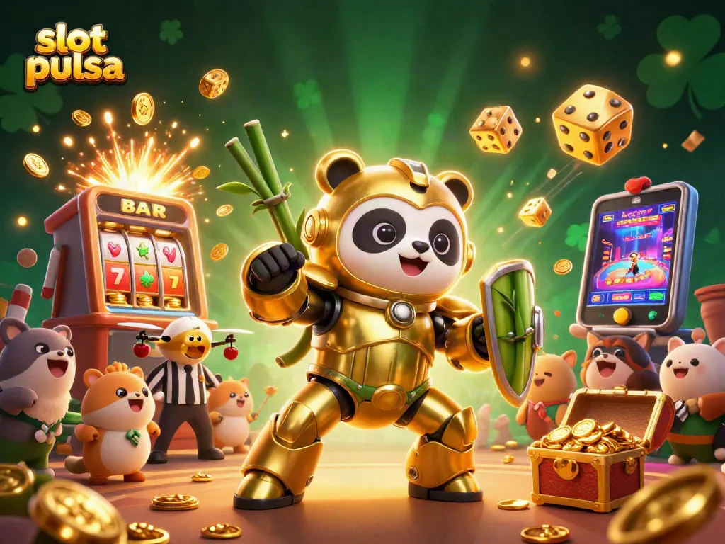 Experience the thrill of slot pulsa with vibrant 3D characters featuring exciting casino elements.