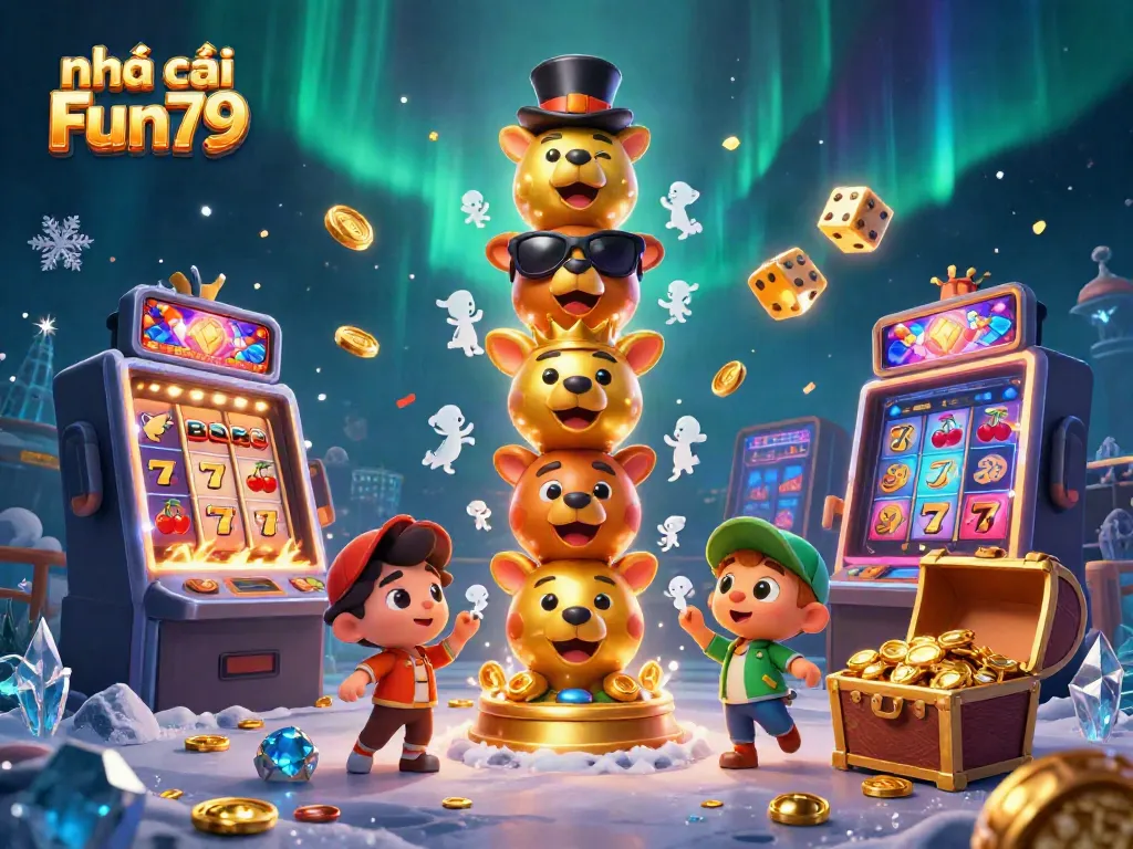 Win big at nhà cái Fun79 with an exciting 3D casino theme, bursting with colorful game elements and the lucky totem.