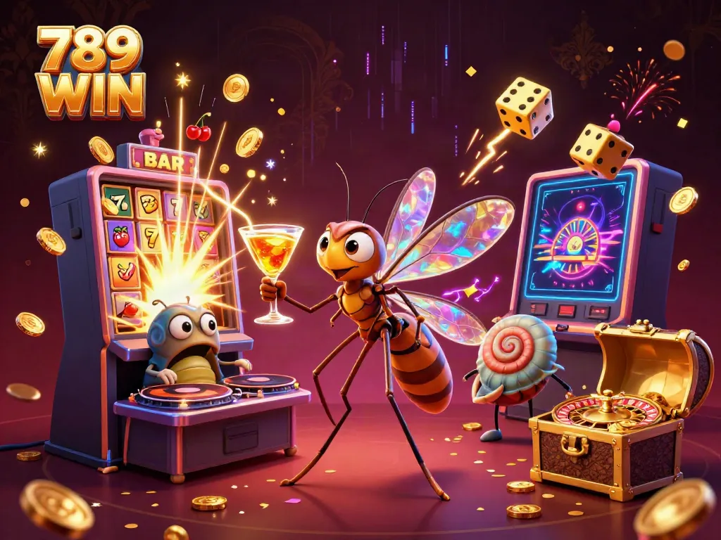 Experience the excitement of 789 WIN with vibrant casino characters and jackpot symbols bursting with energy.