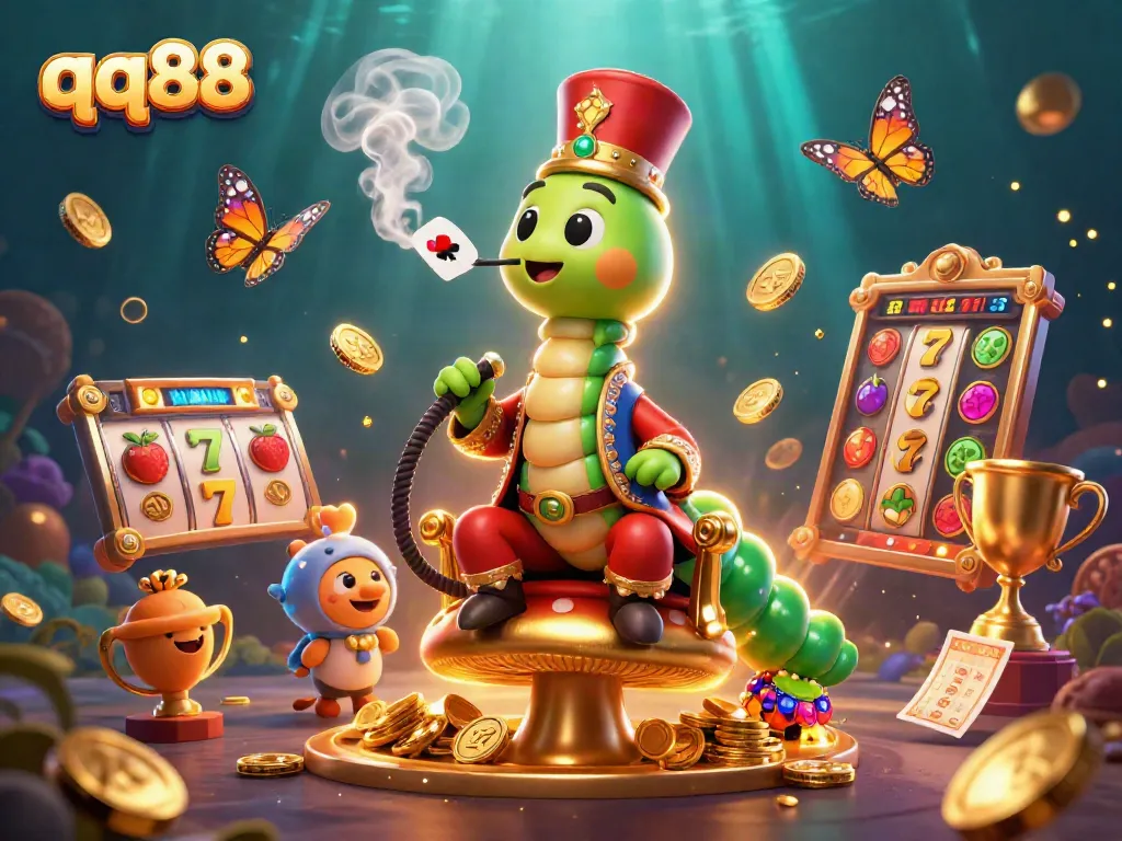 Experience the thrill of slots at qq88 with our vibrant casino illustration featuring dynamic gaming elements.