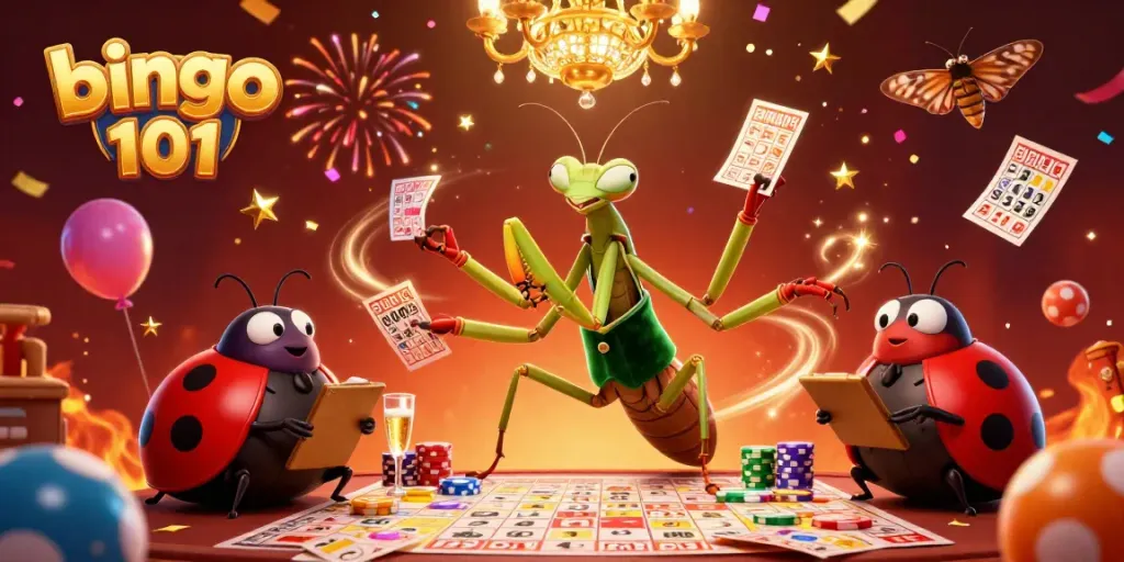 Bingo 101 menawarkan pengalaman bermain dengan kartu bingo berwarna-warni dan promosi menarik.